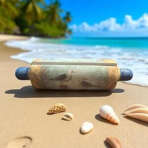 Counter Art Recipe Card Holder Ceramic 5.5"W Sea Gulls Beach